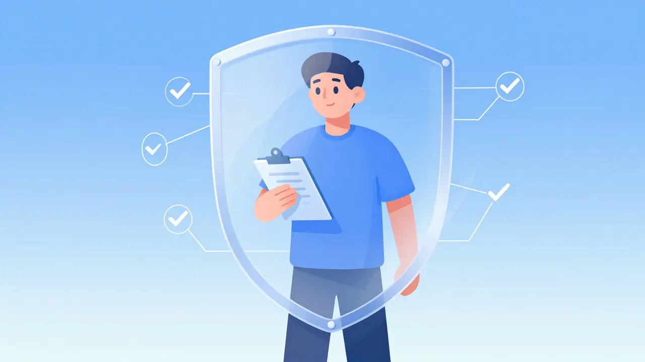 Patient behind shield symbolizing proactive medical safety tracking.